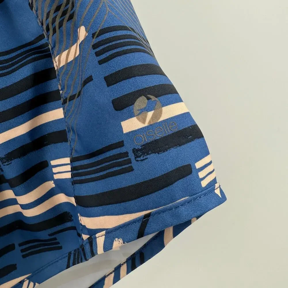 Oiselle Shorts Size 4 Womens Running Athletic Run Lined Mesh Athletic Blue Print
